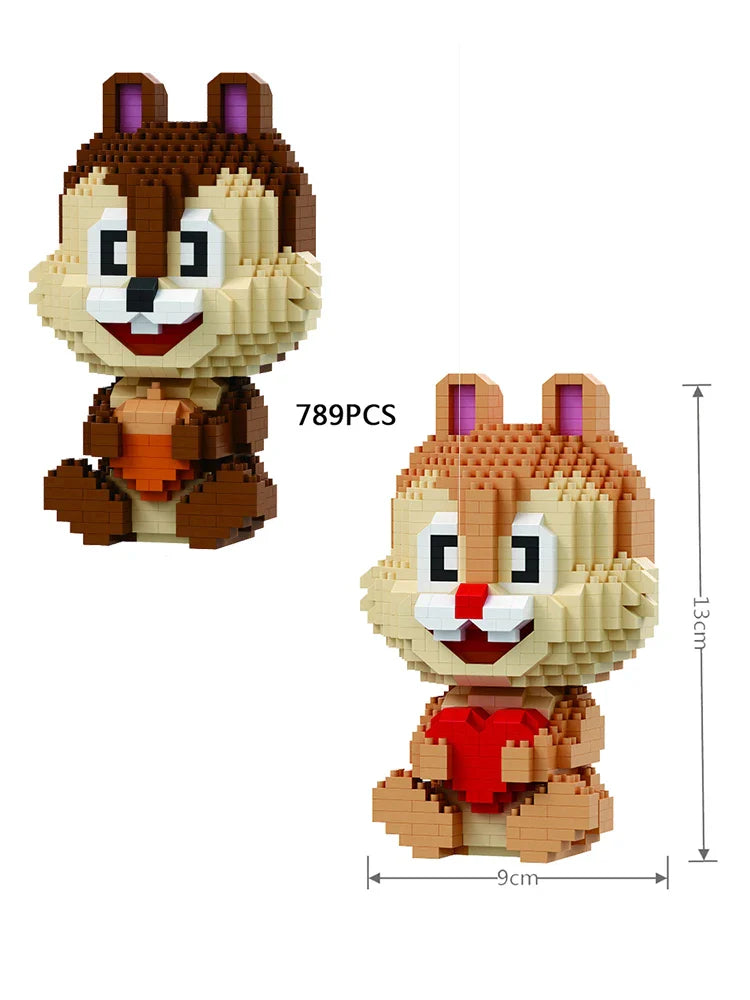 Squirrel Model Mini Building Blocks Children Learning Toys for Kid Boy Girl Black Cat Shiba Inu Corgi Pet Style Brick Party Gift