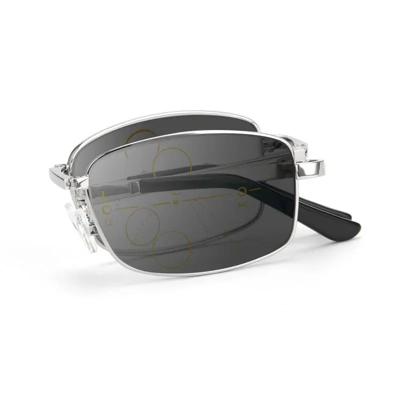 Folding Progressive Photochromic Reading Glasses Men Women Anti Blue Light Multifocal Presbyopia Eyeglasses Diopter +1.0 To +4.0