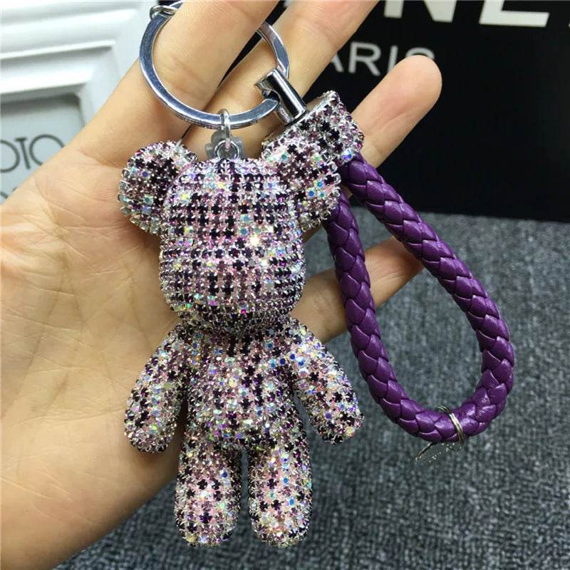 Handmade Rhinestone Gloomy Bear Keychain