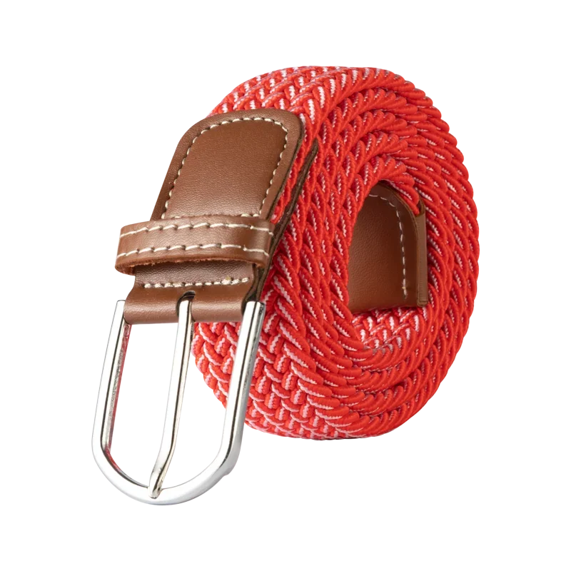 Black Female Casual Knitted Pin Buckle Men Belt Woven Canvas Elastic Expandable Braided Stretch Belts for Women Jeans Belts Belt