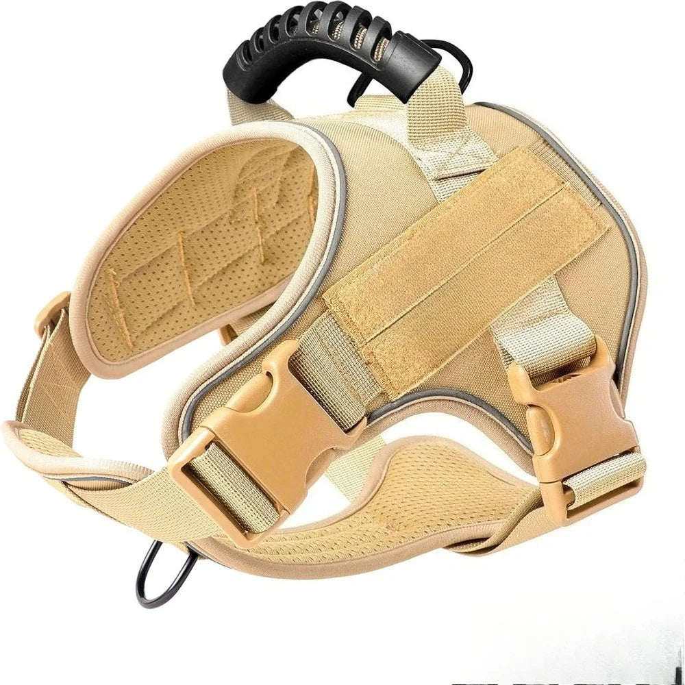 Explosion-Proof Tactical Dog Harness - Training and Outdoor Activity Vest for Doberman Pinschers and Small/Medium/Large Breeds