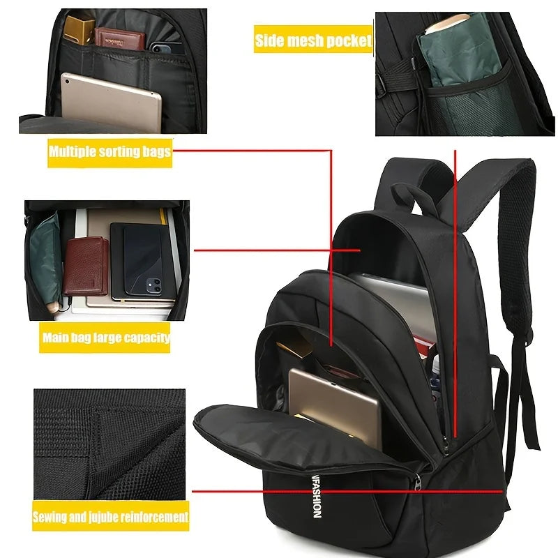 Men Backpacks Oxford Waterproof ,Rucksack, Computer Bag, Senior High School Student Schoolbag.