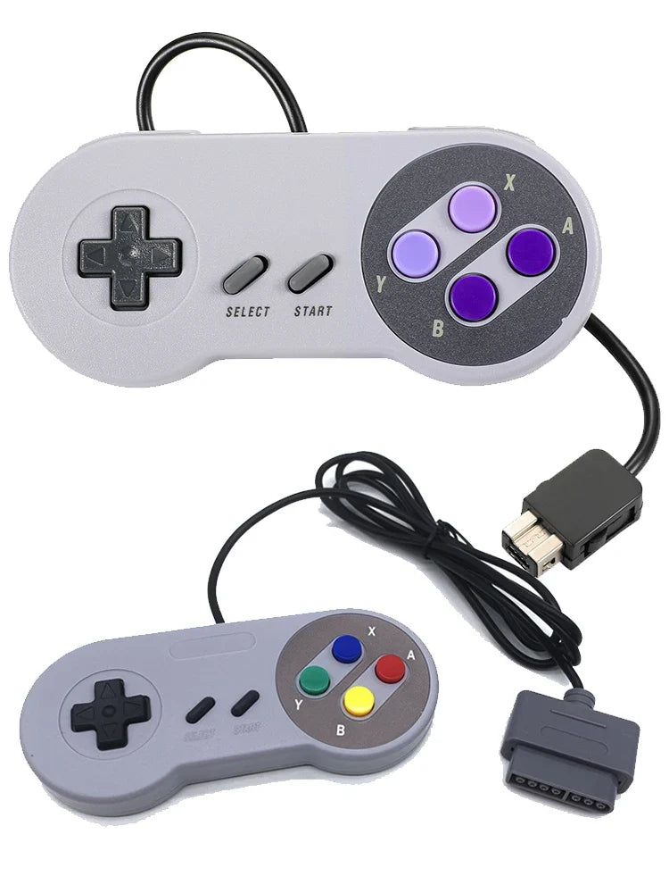 Wired Gamepad for SNES/SFC,Adaptation Genuine SNES/SFC Game Console, Gamepad Handle for Super Nin-tend-o Game Console