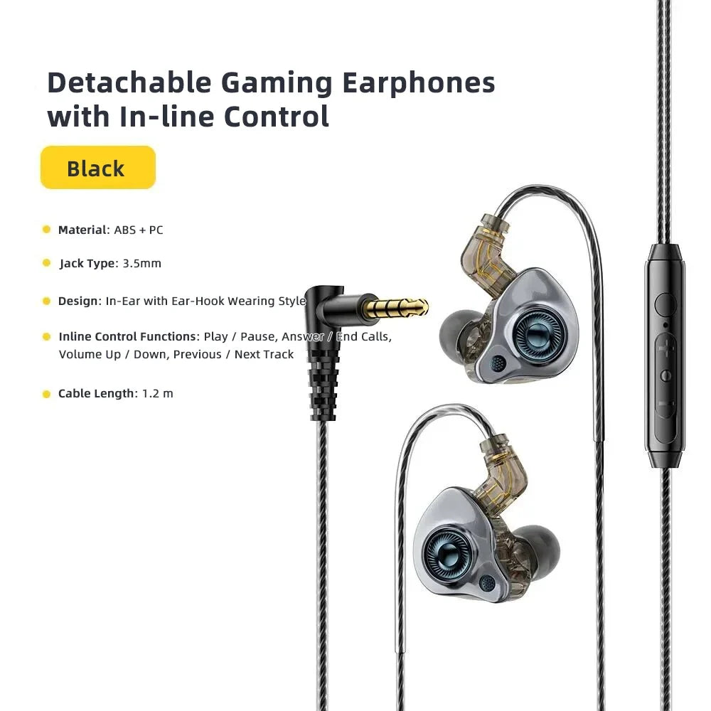 USB C Headphones For Samsung Galaxy S26 S25 Ultra iPhone 17 16 Earphones Wired HiFi Bass Stereo Music Earbuds Gaming  with MIC