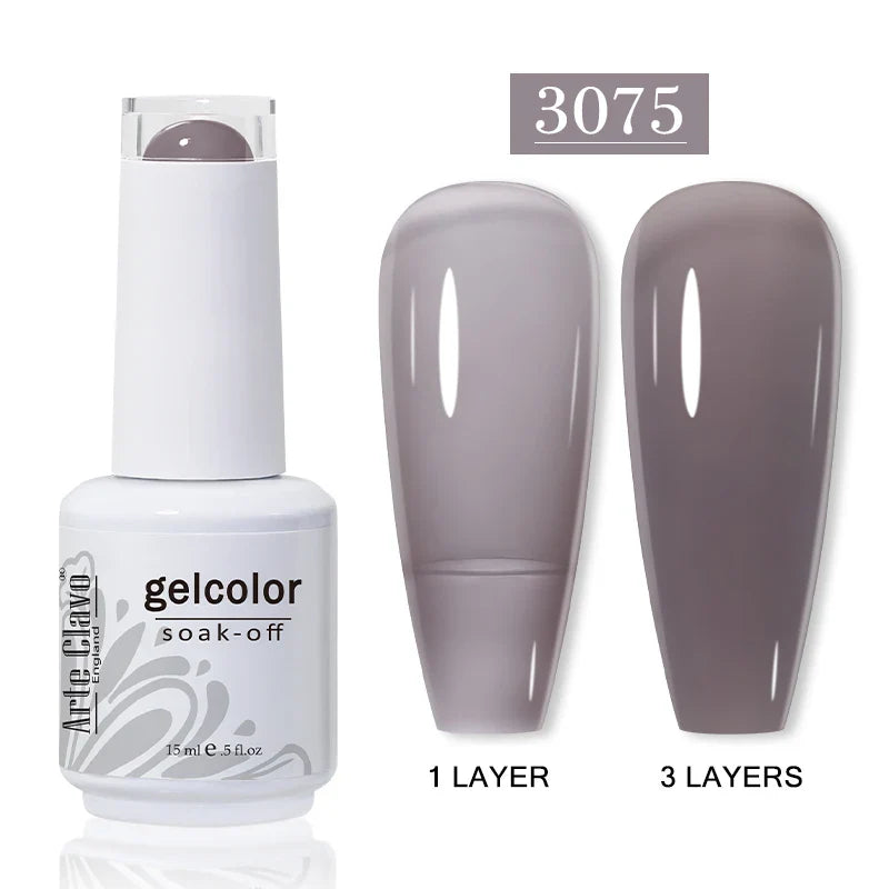 Arte Clavo Autumn Winter Series Jelly Gel Nail Polish 15ml LED Nail Gel Hybrid Varnish Matt Top Base Coat Nail Art Gellak Primer