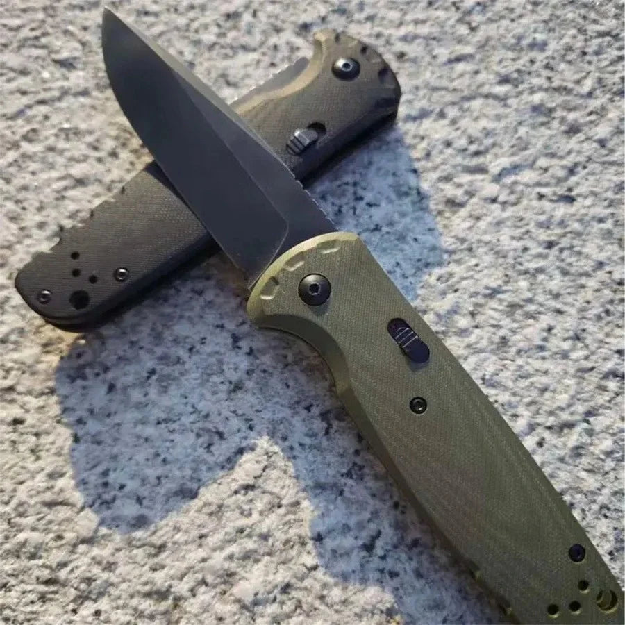 BM 4300 Folding Knife G10 Handle Wilderness Exploration, Hunting, Tactical Combat, Ergonomic Handle, EDC Multi-functional Knives