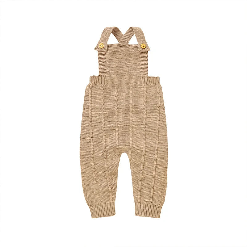 Baby Boy Jumpsuit Baby Girl Solid Knit Sleeveless Bodysuit Newborn Infant Cute Fall Clothes