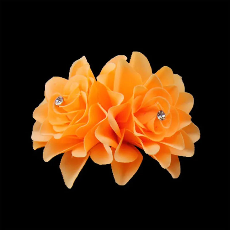 1PC Women Chic Fashion Flowers Hair Clips Gift Sand Beach Colorful Handmade Butterfly Orchid Vacation Hair Accessories