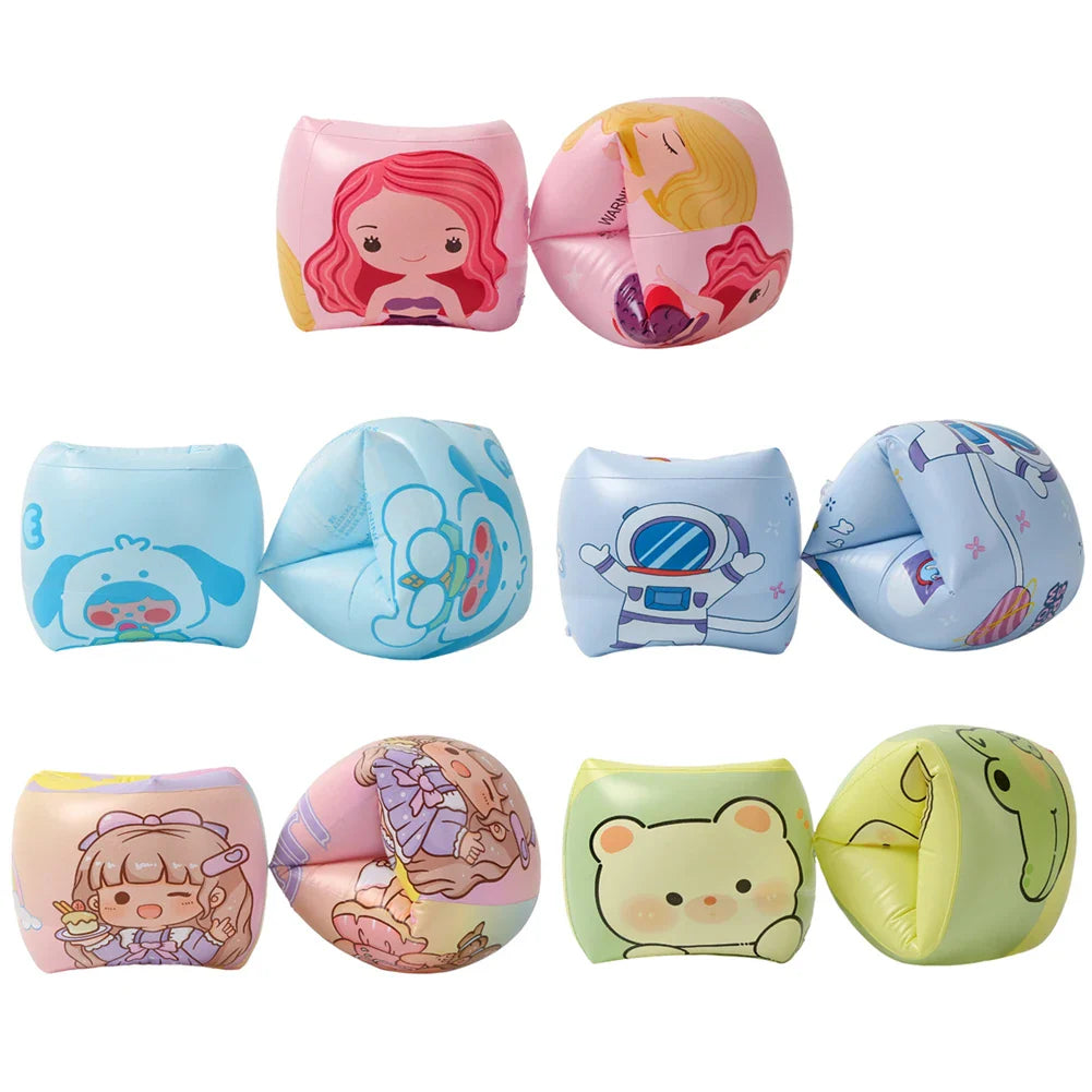 Cute Pool Floats Arm Bands Inflatable Swim Floater Sleeves Swimming Arm Float Rings for Kids Toddlers and Adults