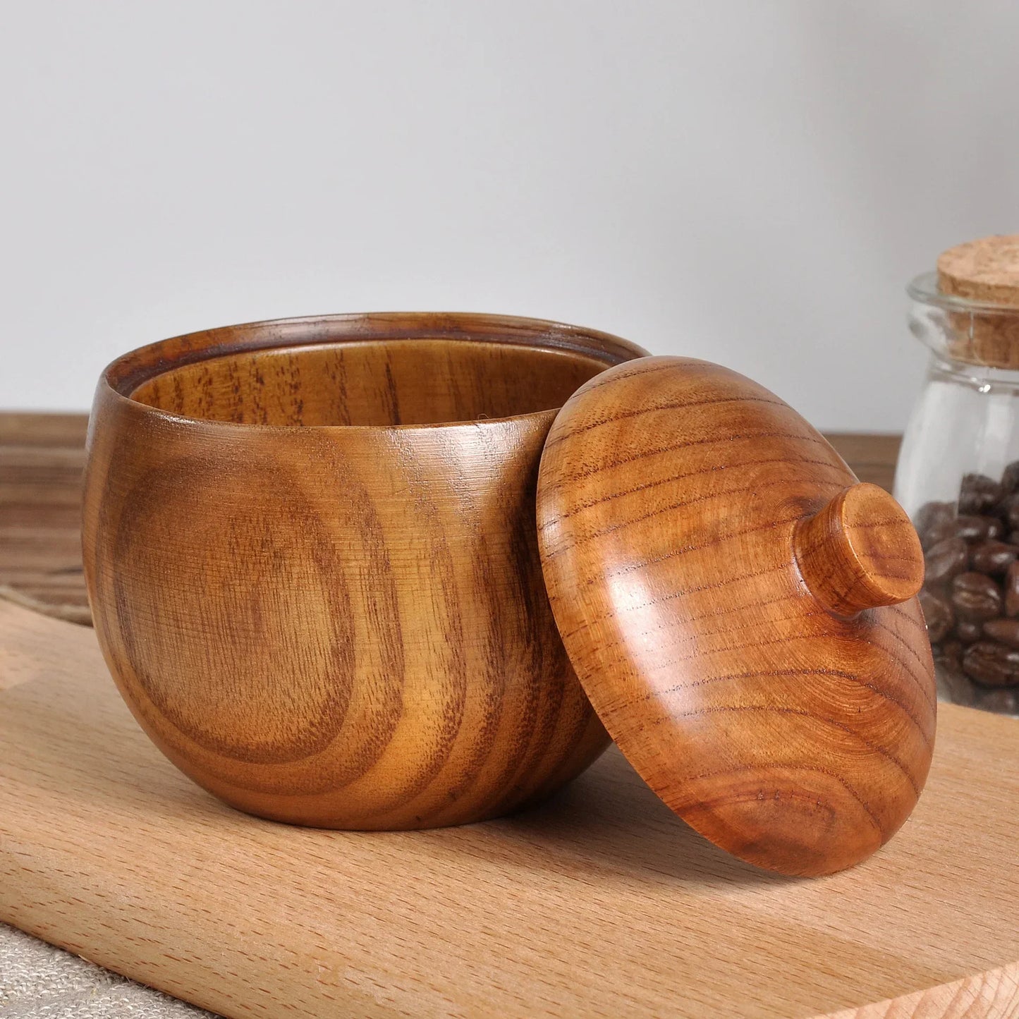 Wooden Retro Kitchen Containers with Lids