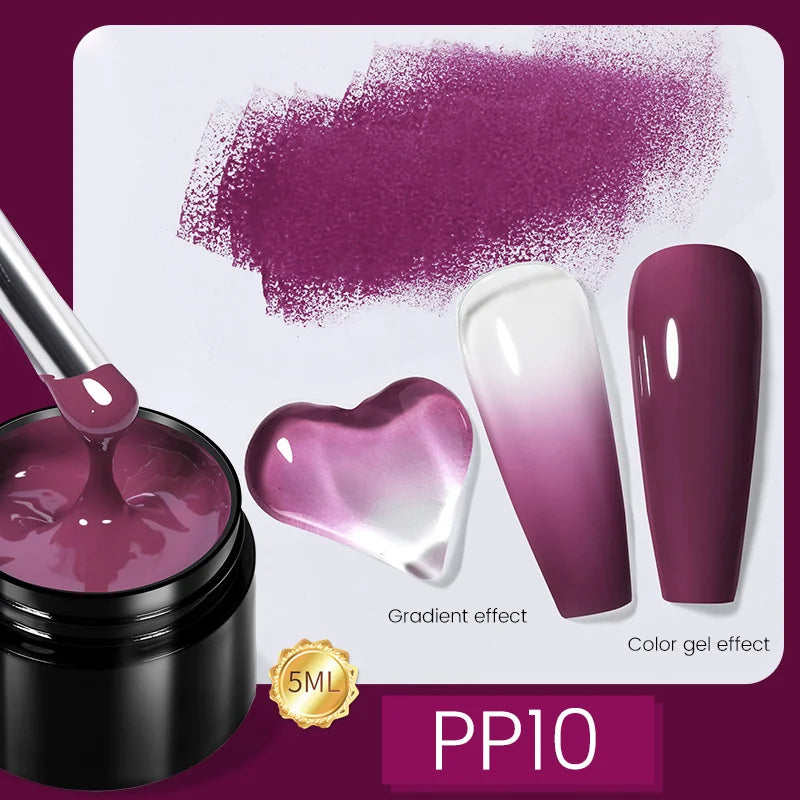 BORN PRETTY Non Stick Hand Solid Extension Nail Gel Polish Clear Pink Nude Aurora Luminous 3D Modeling Carving Nail  Gel