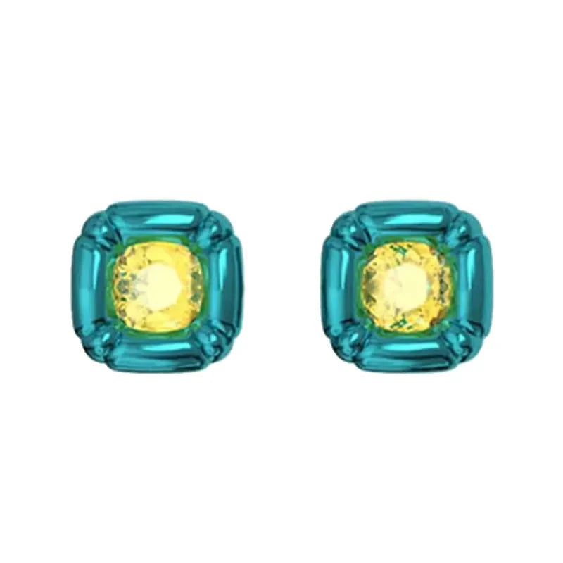 2024 Dulcis Ring Boutique Women's Jewelry Set Colorful Large Crystal Women's Necklace Earrings Bracelet High Quality Gift