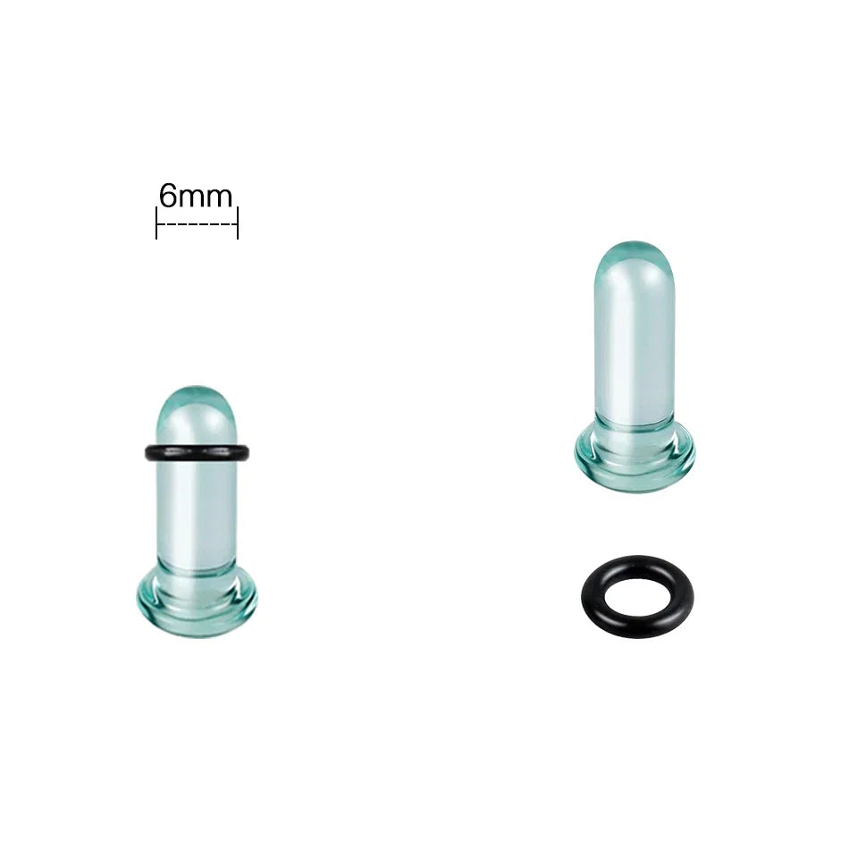 2pcs Glass Ear Gauges Stretching Kit Short Taper Expander 1.6-16mm