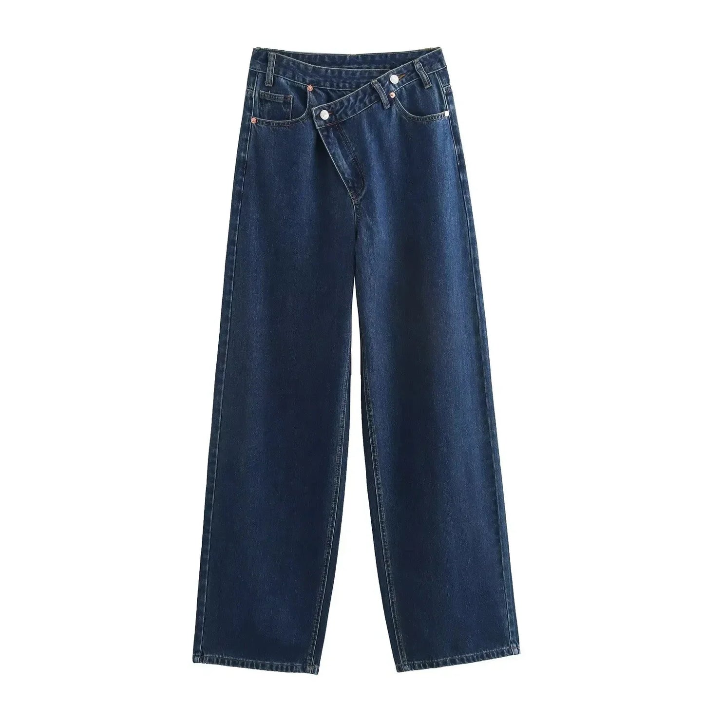 HH 2025 Summer Women's Fashionable Straight Jeans High Waist Vintage Zipper Women's Casual Jeans Commuting Streetwear Y2K