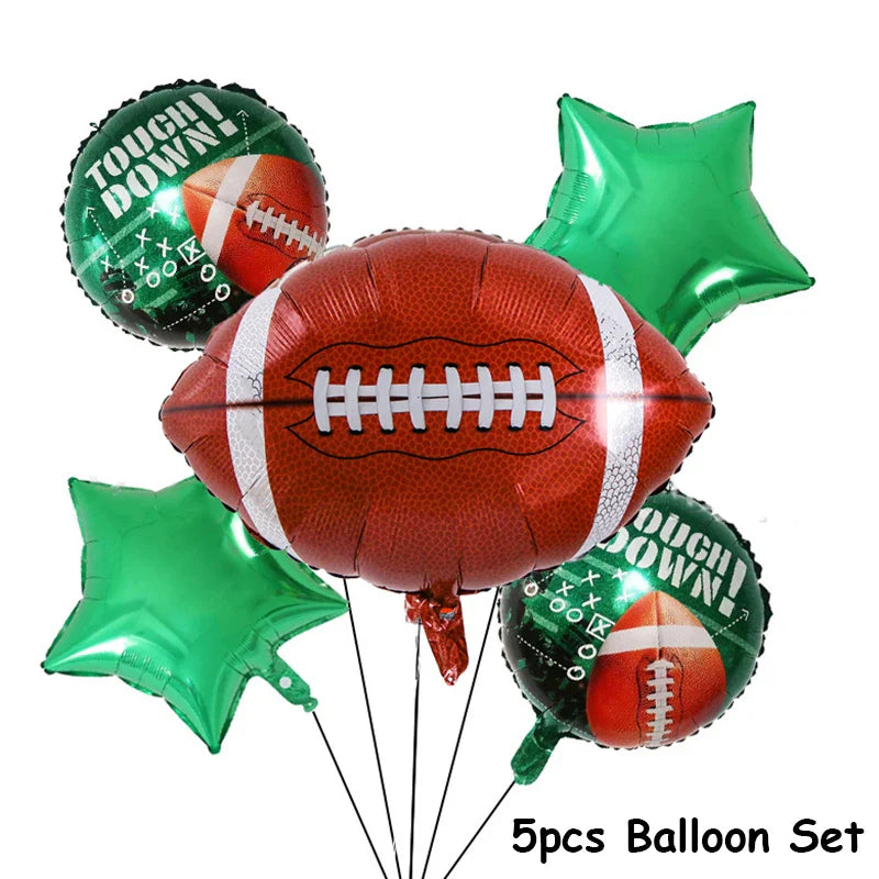 Rugby Themed American Football Disposable Tableware Supplies Sports Birthday Party Male Single Party Baby Shower Ceremony Decor