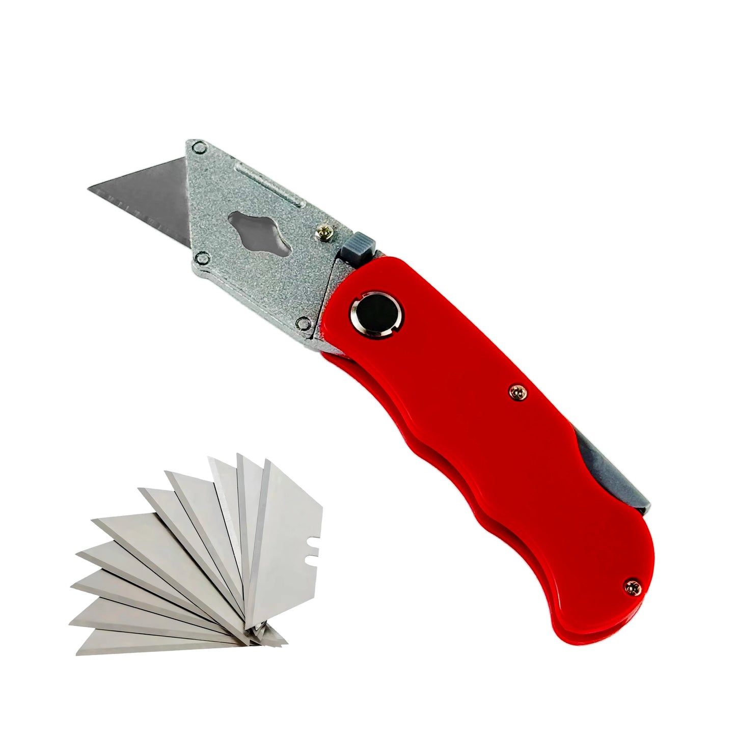 Folding Art Knife - 10 blades, box opener, office supplies, wallpaper knife, multi-functional folding knife，Utility knife