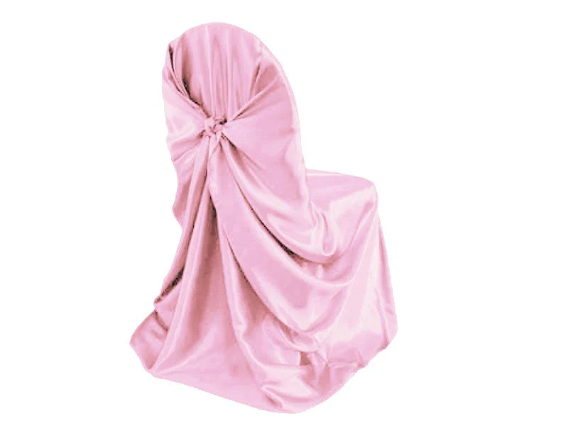 BITFLY Self Tie Satin Chair Covers Wedding Banquet Party Decoration Annual Dinner Supplies Universal Home Decor