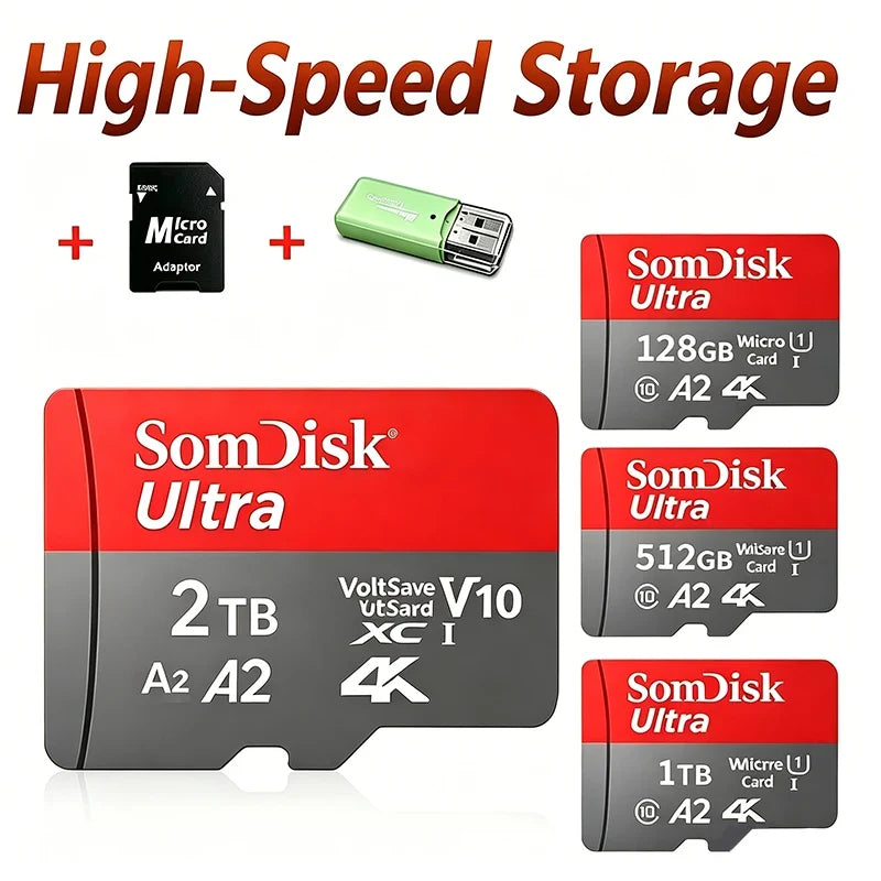 128GB Micro TF/ SD Card Class 10 High Speed Memory Cards Stable Performance SD Memory Card for Phones/Digital Camera/MP3 Player