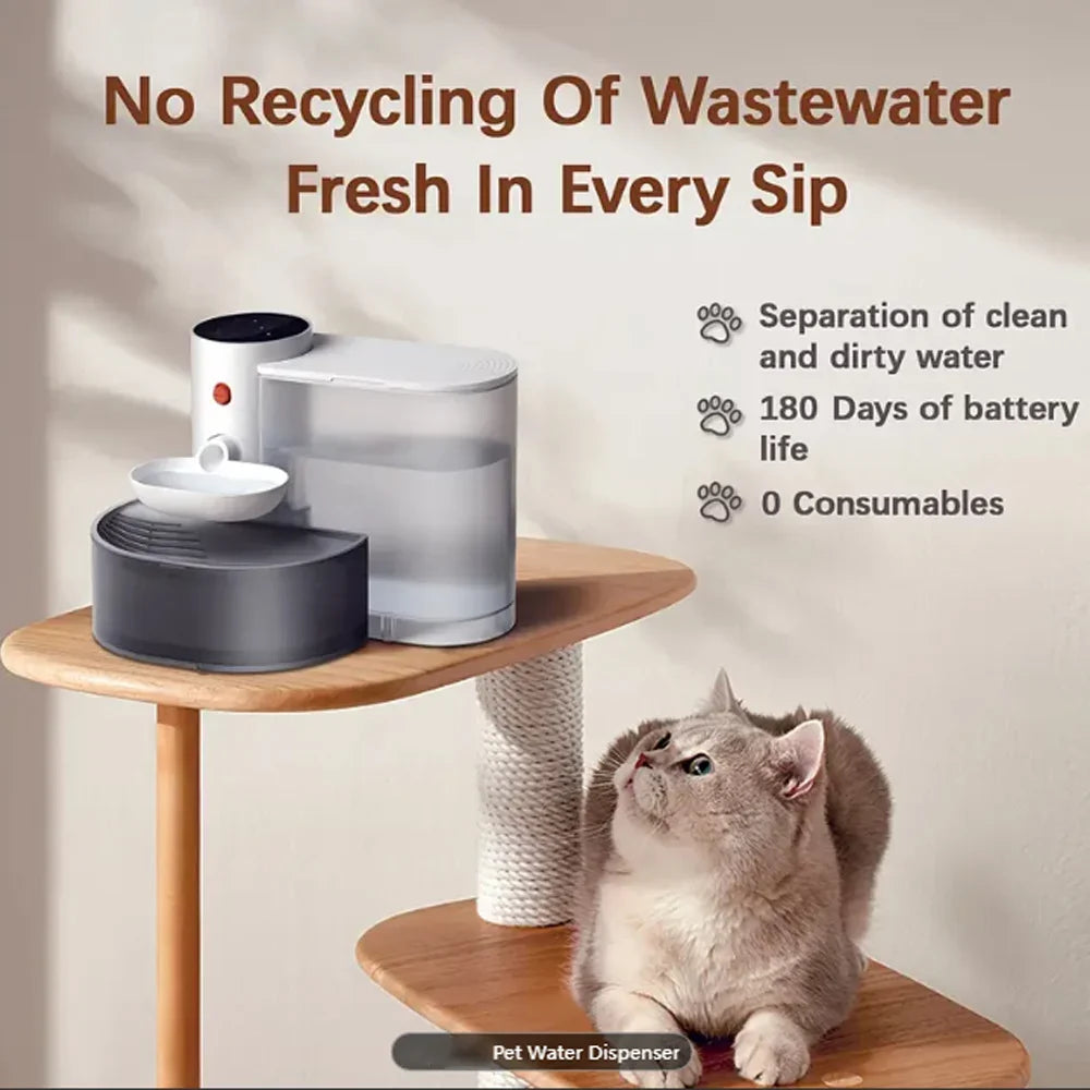 3L Wireless Automatic Cat Fountain Pet Water Feeder Gravitation water feeder Timed Smart Dog Water Dispenser No filter required