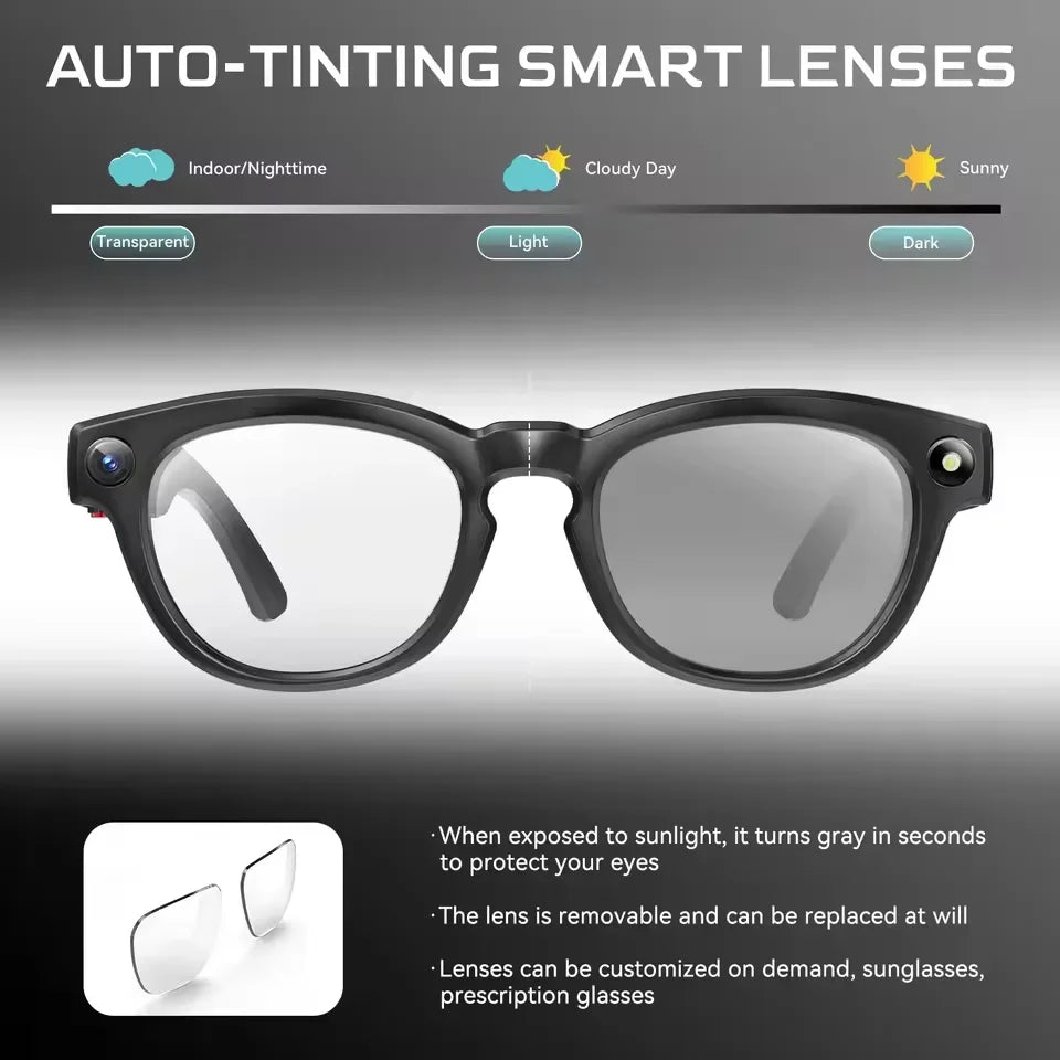 8K HD AI Smart Glasses, Chat GPT 800MP Camera, Bluetooth, Call AI Translation ,Voice Assistant Control ,Sunglasses Women Men 2026.