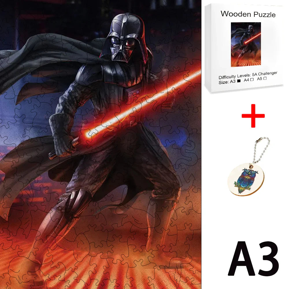Star Wars Wooden Puzzle Board Games for Children Hobby Jigsaw Table Game Craft Toys Diy Fidget Christmas Building Blocks Model