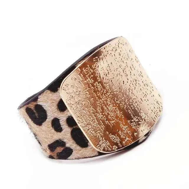 Leather Wide Wrist Bracelet