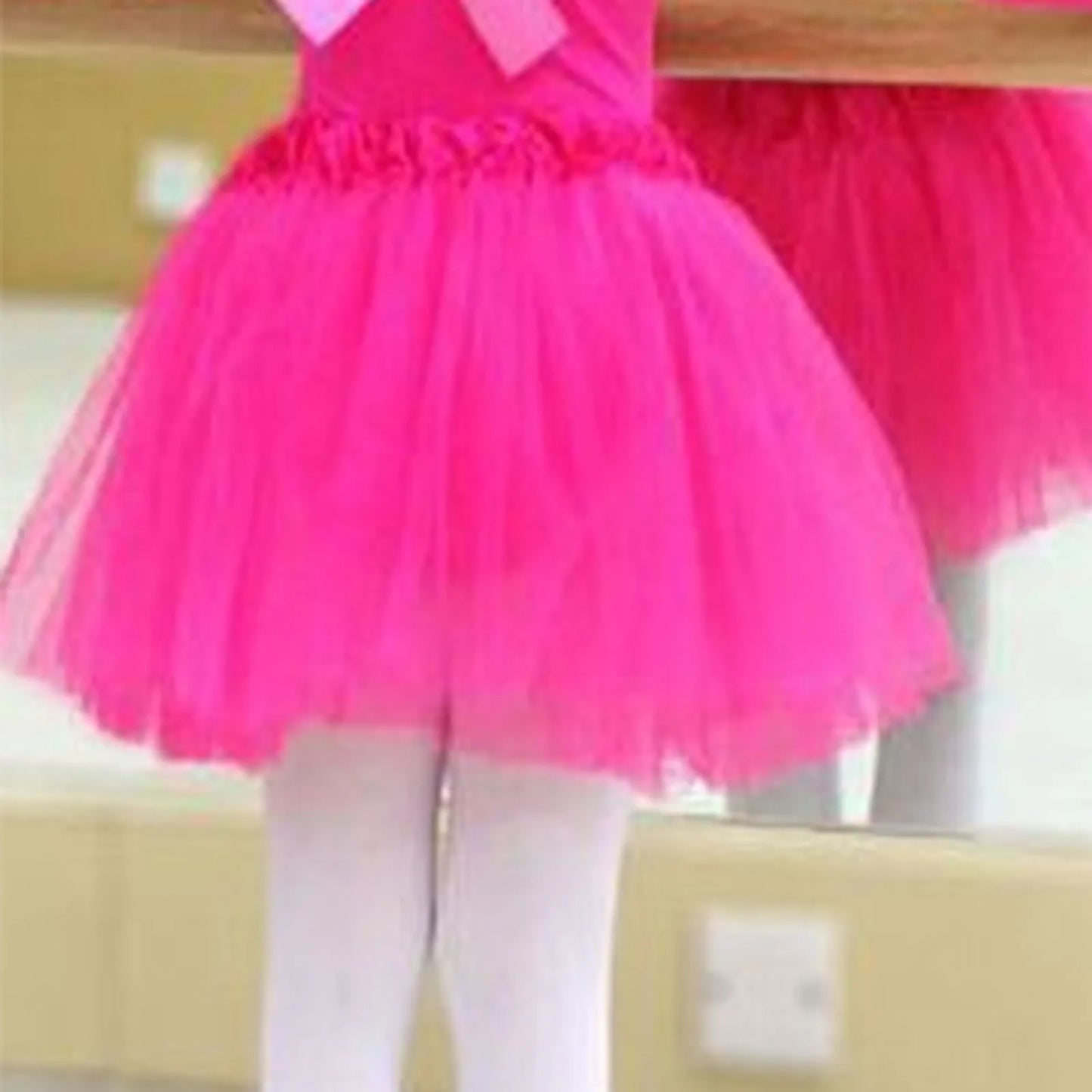 Fashion Kids Mesh Princess Solid Color Dance Ballet Tutu Faldas