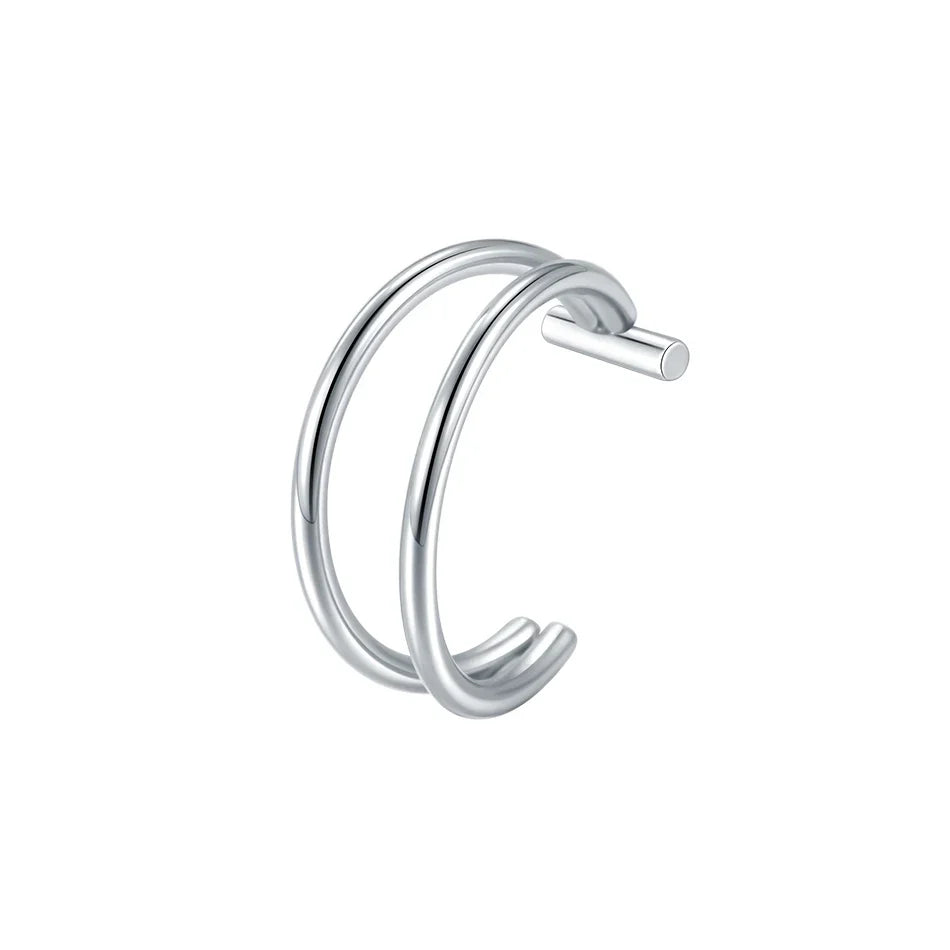 1PC Stainless Steel Fake Nose Ring Hoop Septum Rings Non-Pierced C