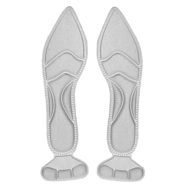 2pcs Women High-heel Shoes Insoles Inserts Heel Post Back Shoes Insoles Breathable Anti-slip Sponge Foot Care Massage Shoe Pads