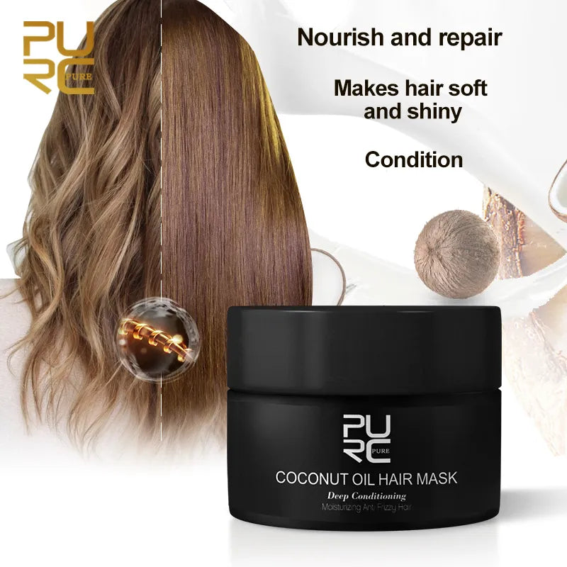 PURC Coconut Oil Magic Hair Mask Repair Damaged Keratin Hair Treatment Smoothing Straightening Cream Hair Care Products