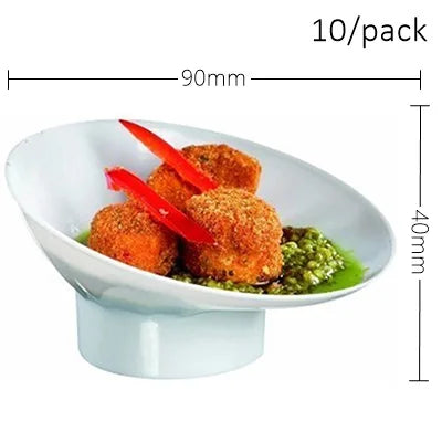 10 Pieces x Home Party Wedding Disposable Plastic Tableware Supplies, 75*62mm/100ml Mini Twisted Dessert Cup