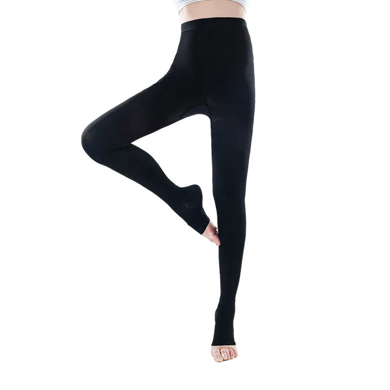 Medical Compression Pantyhose Stocking 20-30mmHg Women Thighs Open Toe Class 2 Pressure Support Varicose Vein Stocking Plus Size