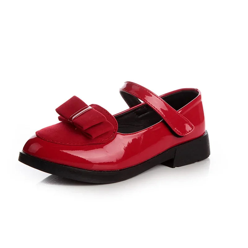 Girls Flats Children Princess Shoes, With Bow-knot Mary Janes Elegant Classic British Style Autumn sizes 27-38.