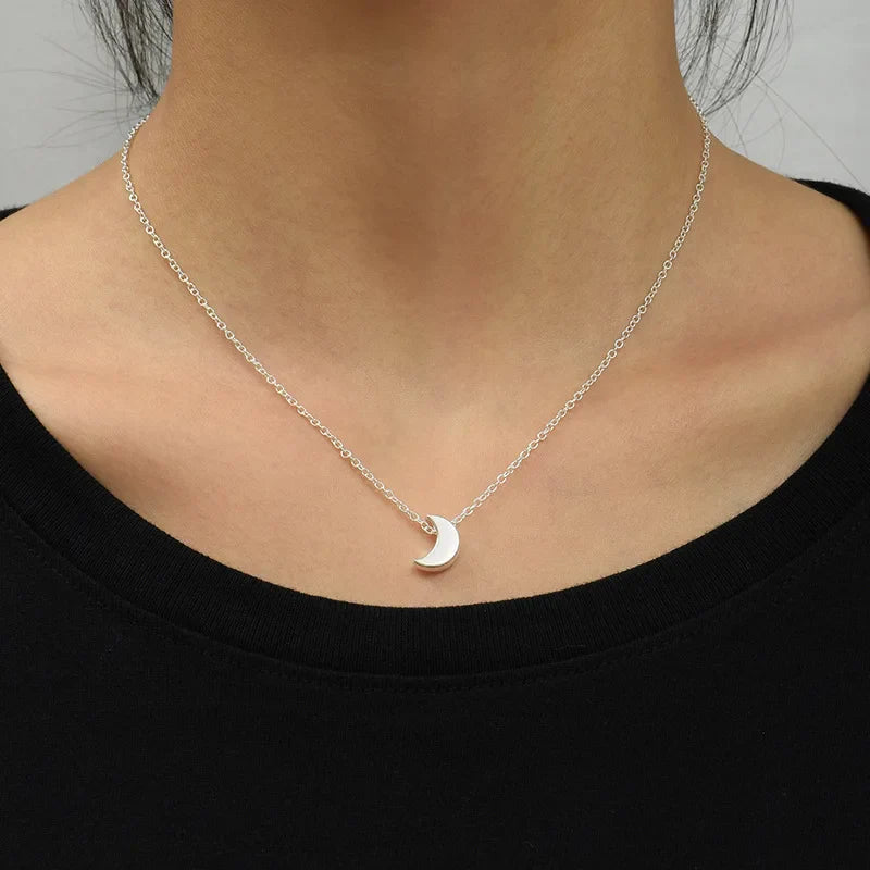 NK607 New Punk Fashion Minimalist Two Leaves Pendant Clavicle Necklaces For Women Jewelry Gift Tassel Summer Beach Chain Collier