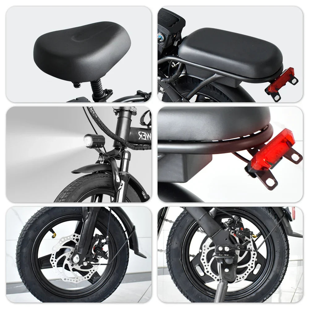 IDOTATA Ebike K300 Mini Folding Ebike for Adults, Electric Bike,Electric Bicycle with Lithium Battery,20MPH Commuting e-bike