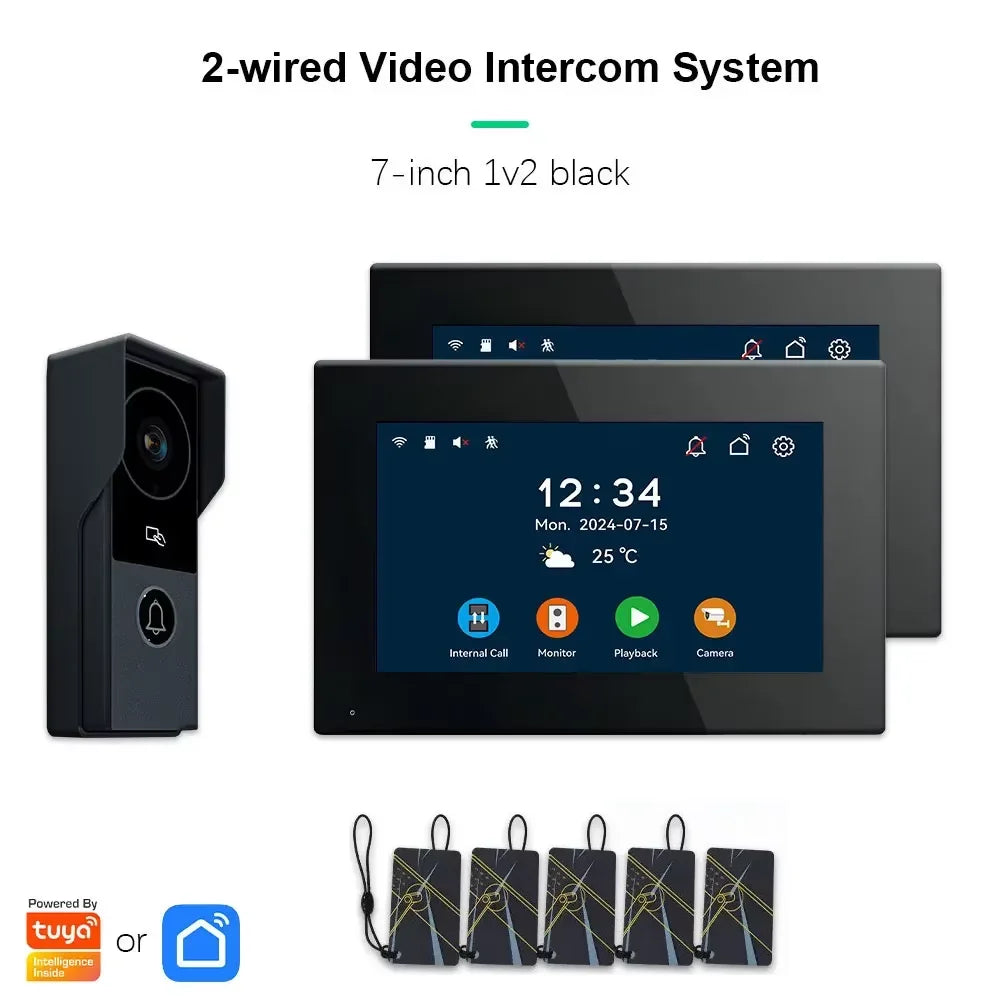 ANJIELO SMARTANJIELO SMART 10 Inch Vide10 Inch Doorbell Video Camera System with 7 Door Lock Intercom - Home Security Protection