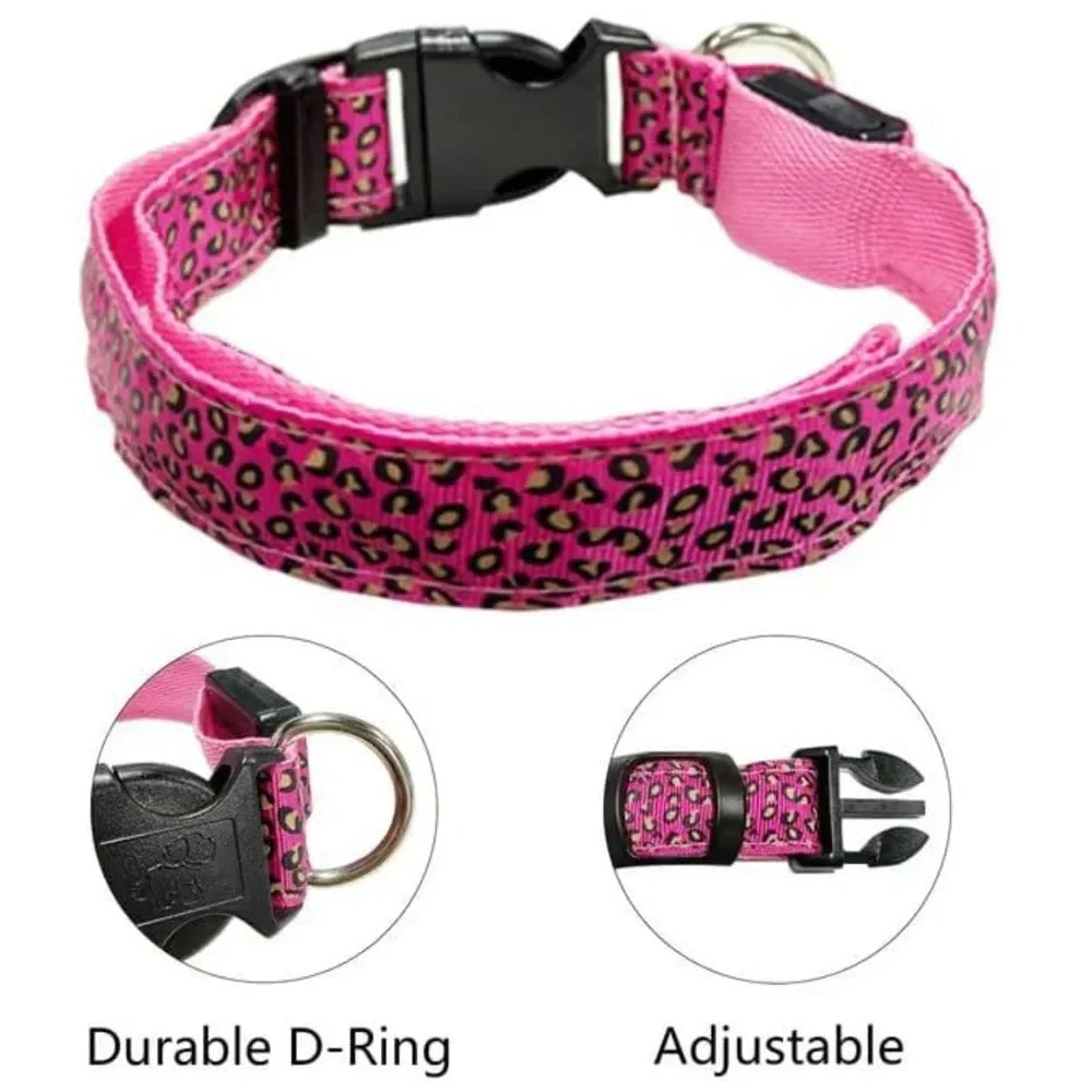 LED Leopard Dog Collar