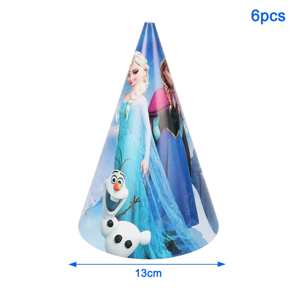 Frozen Anna Elsa Princess Birthday Party Decorations Balloon Disposable Tableware Party Supplies