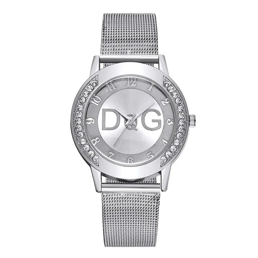 Luxury Brand Women's watches With Diamonds Simple Digital Design Ladies' Quartz Watch Casual Gold Mesh Belt Women Clock Strap