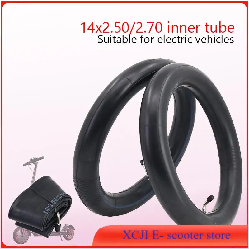 Electric Bicycle 14 Inches New Electric Bike 14x2.50/2.70 Inner Tube Curved Mouth for Electric Bicycles/Electric Scooters E-Bike