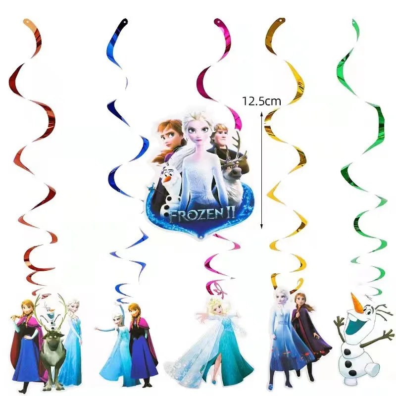 Frozen Anna Elsa Princess Birthday Party Decorations Balloon Disposable Tableware Party Supplies