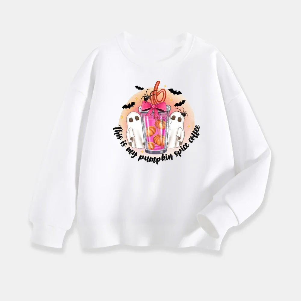 Kids Ghost Halloween Sweatshirt Toddler Cute Halloween Sweater Tee Vintage Ghost Crewnewck Fall Hoody Autumn Clothes