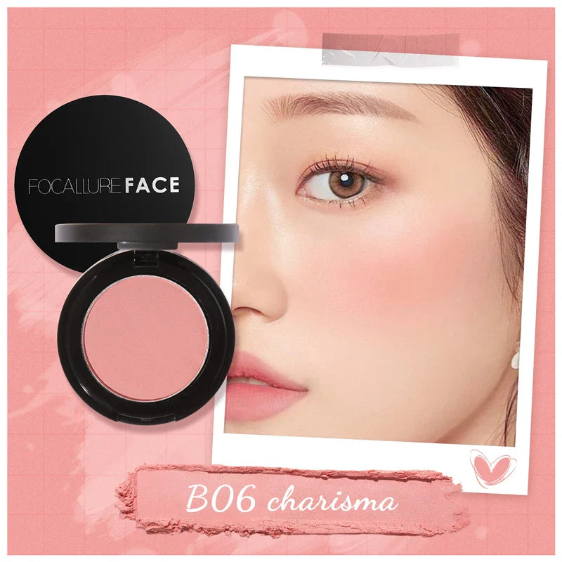FOCALLURE 16 Color Blush Palette Makeup Nude Matte Blusher Bronzer Powder Palette Shimmer Face Blusher Palette Makeup Cosmetics