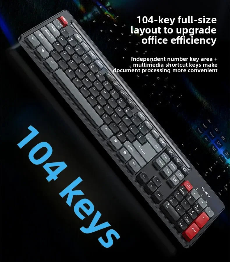 Wireless keyboard and mouse set, mechanical touch keyboard and mouse universal set, desktop computer laptop e-sports specific