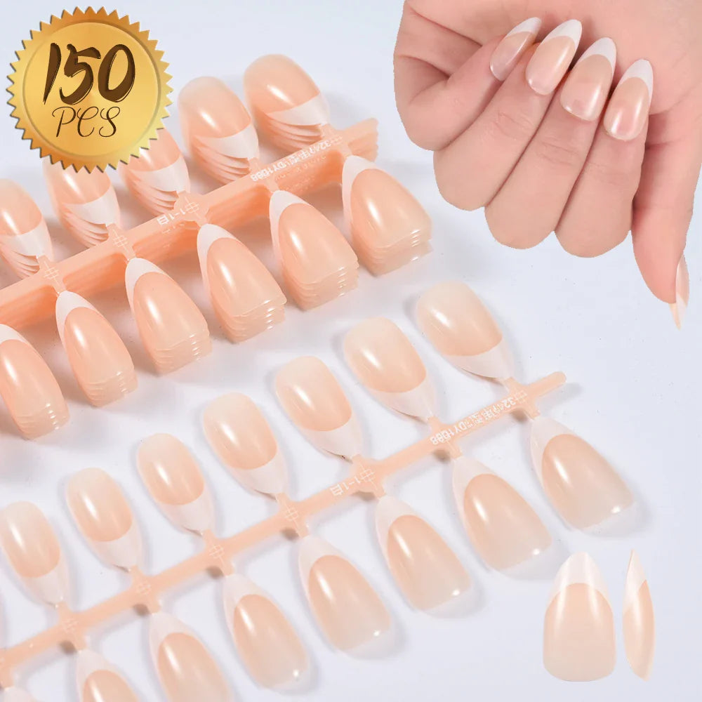 576pcs/Box Colorful Fake Nails Black Red Design, Oval Short Square Press On Mixed Full Cover Nail Tips.