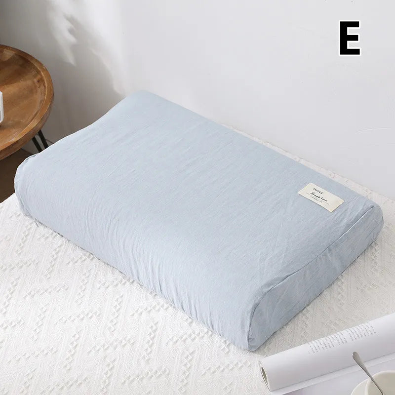 1PC Pillow Case Contour Memory Foam Rebound Latex Pillowcase Cotton Pillow Cover Zippered