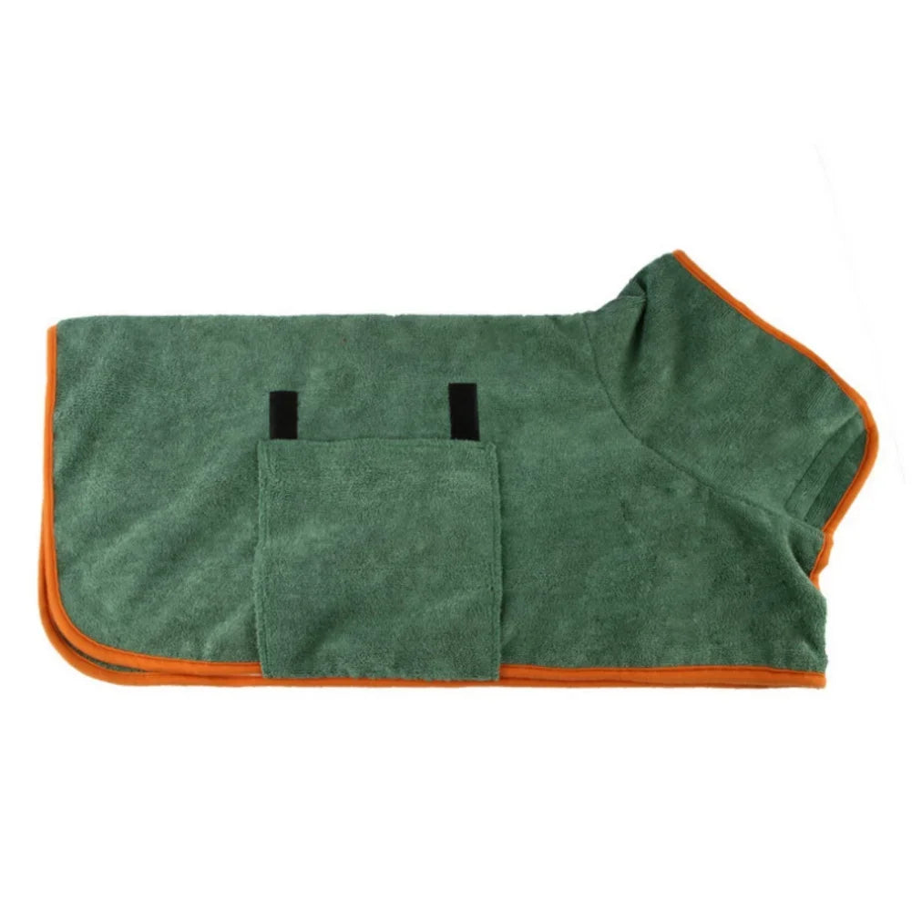 Dog Bathrobe Bath Towel Robe Absorbent Soft Towel for Large Medium Small Dog Quick Dry Adjustable Drying Coat Pet Accessories