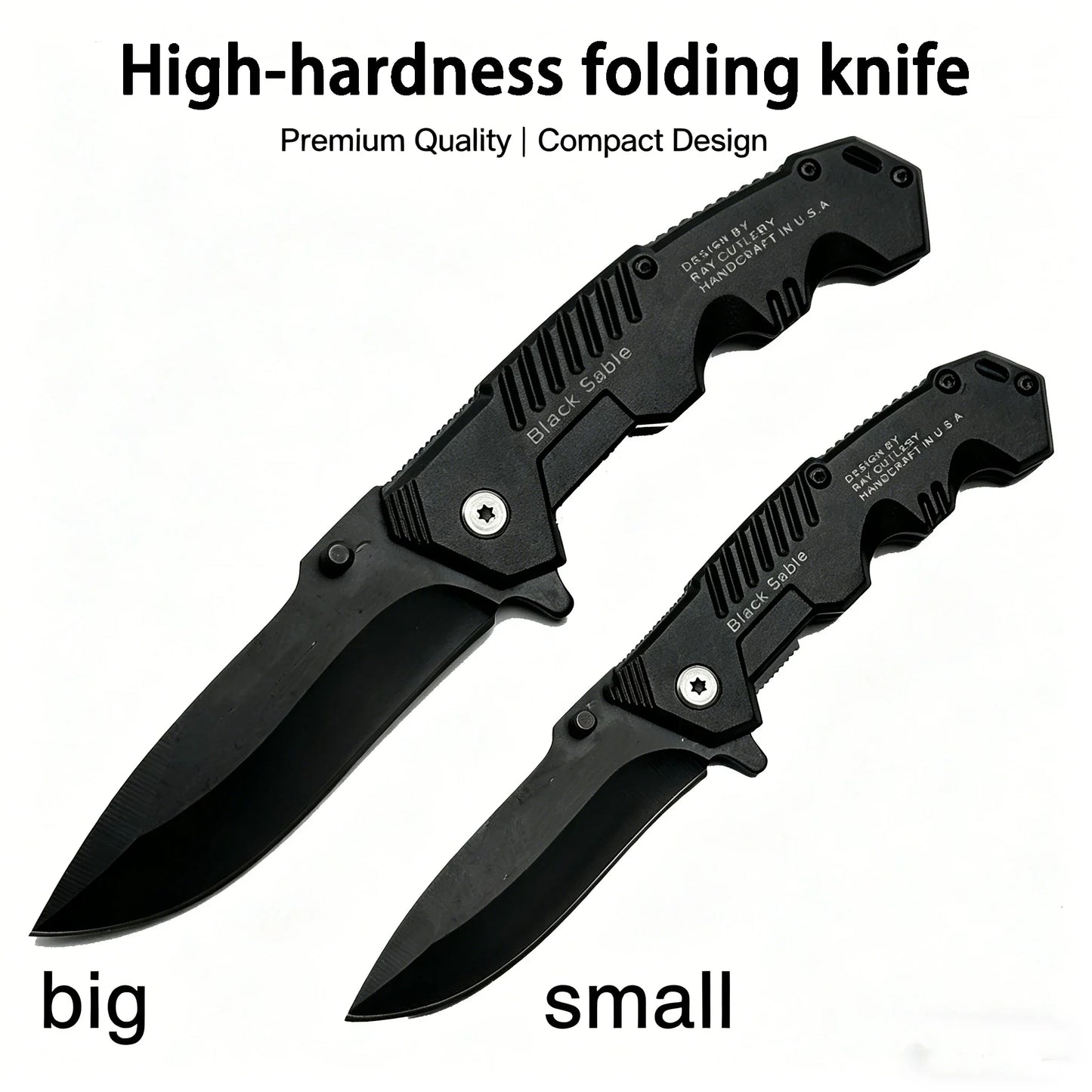This multi-functional all-in-one folding knife is a portable tool for outdoor camping, hiking, survival, and household peeling