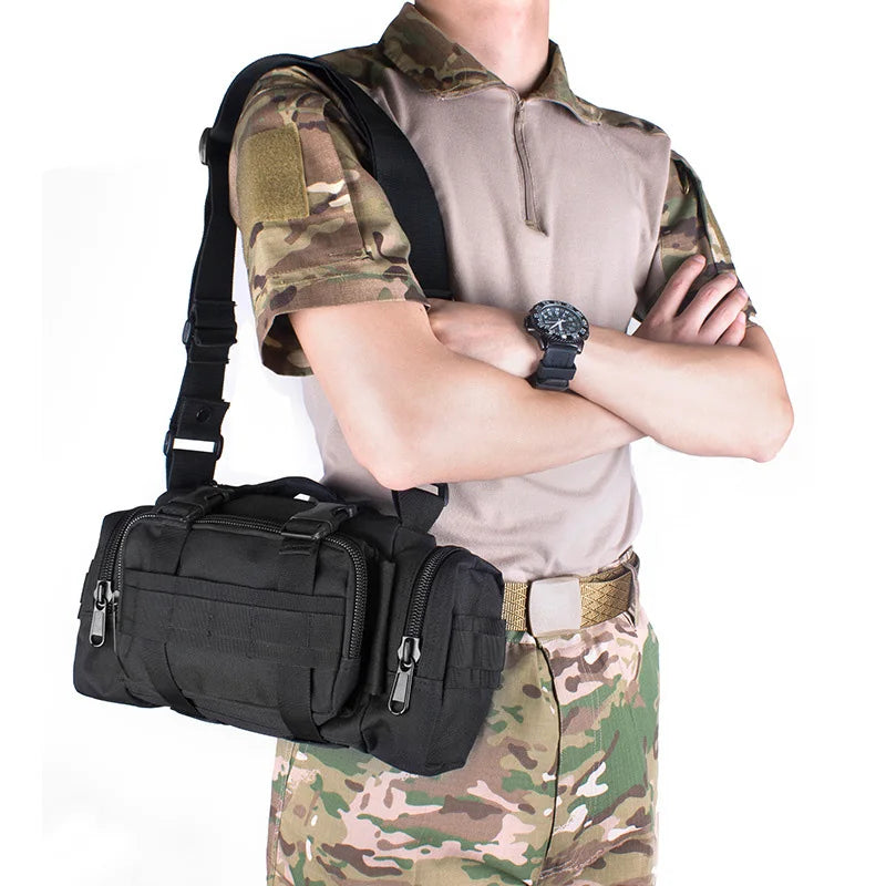 Fanny Pack for Men, Waterproof Cross-body Shoulder Sling Bag for Hiking, Outdoor Climbing Fishing Camping