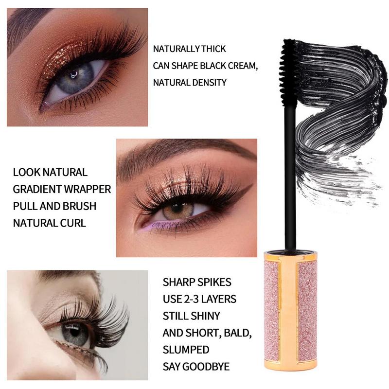 Black Mascara Lash Extending Effect Mascara Long-Lasting Water-Resistant Formula Mascara With Straight-Shaped Brush For Length
